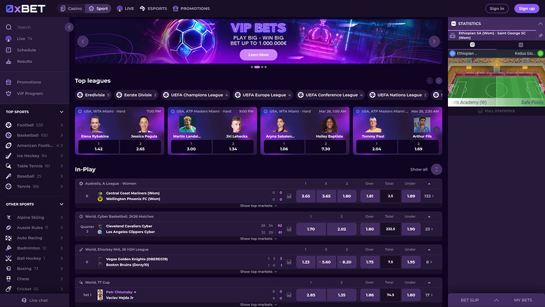 0XBet Casino — Sportsbook