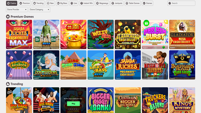 10Bet Casino — Games lobby