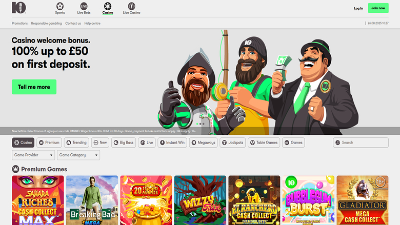 10Bet Casino — Homepage