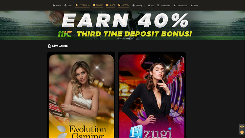 11ic Casino — Live dealer lobby