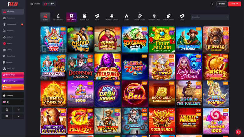 1red Casino — Games lobby