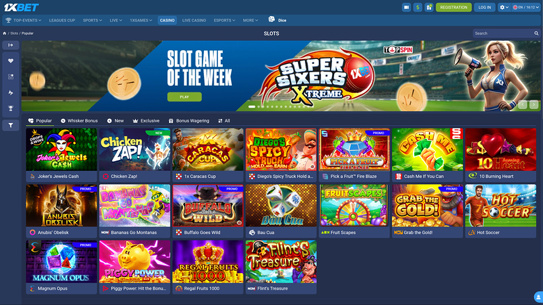 1xBet Casino — Homepage