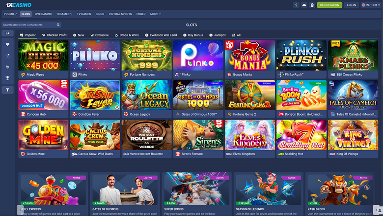 1xCasino — Games lobby