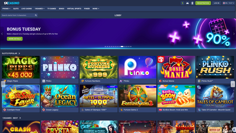 1xCasino — Homepage