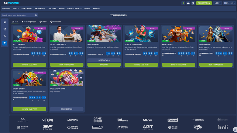 1xCasino — Tournaments