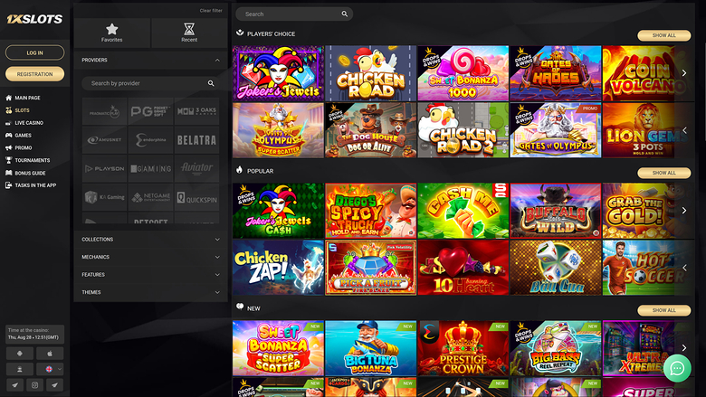 1xSlots Casino — Games by studio