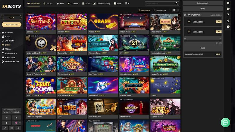 1xSlots Casino — Games lobby