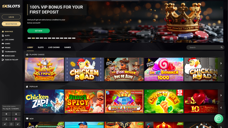 1xSlots Casino — Homepage