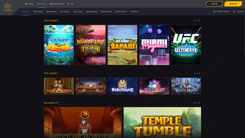21 Casino — Games lobby