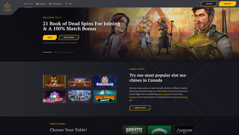 21 Casino — Homepage