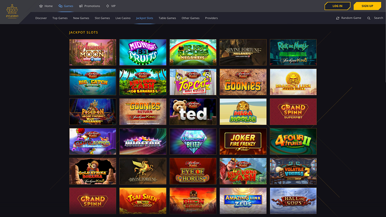 21 Casino — Jackpot games