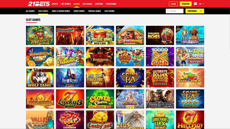 21Bets — Games lobby