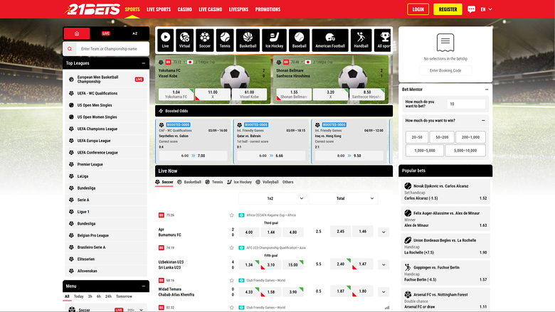 21Bets — Sportsbook