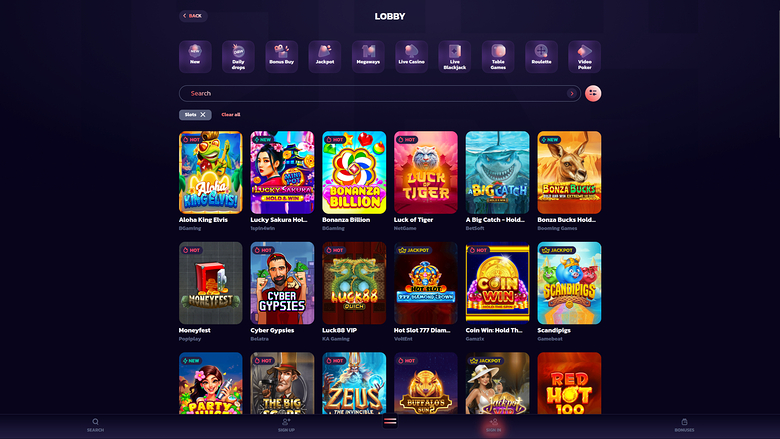 21bit Casino — Games lobby