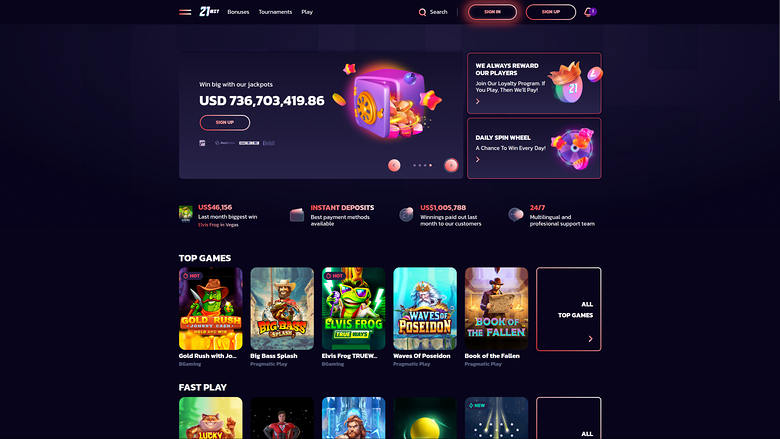 21bit Casino — Homepage
