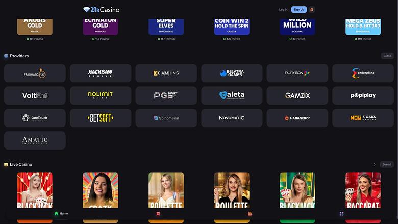 21kCasino — Games by studio