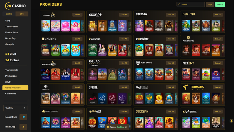 24Casino — Games by studio