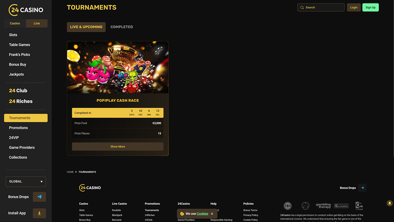 24Casino — Tournaments