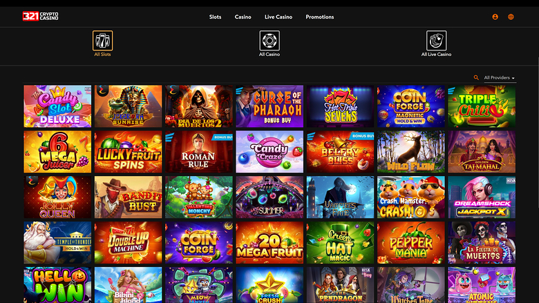 321Crypto Casino — Games lobby