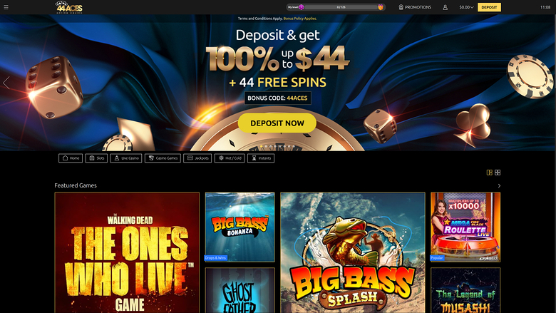 44Aces Online Casino — Homepage