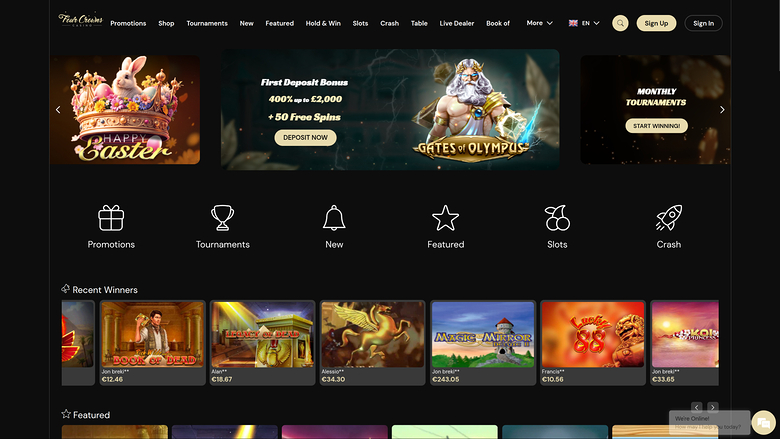 4Crowns Casino — Homepage