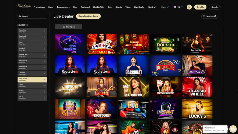 4Crowns Casino — Live dealer lobby