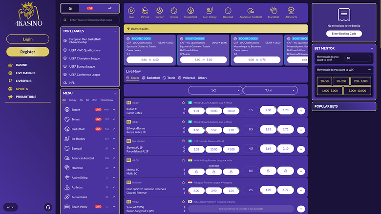 4Kasino — Sportsbook
