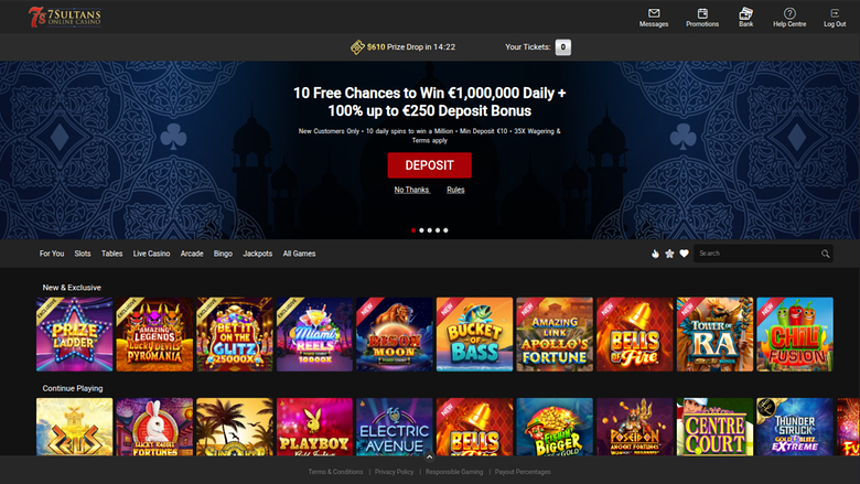 7 Sultans Casino — Homepage