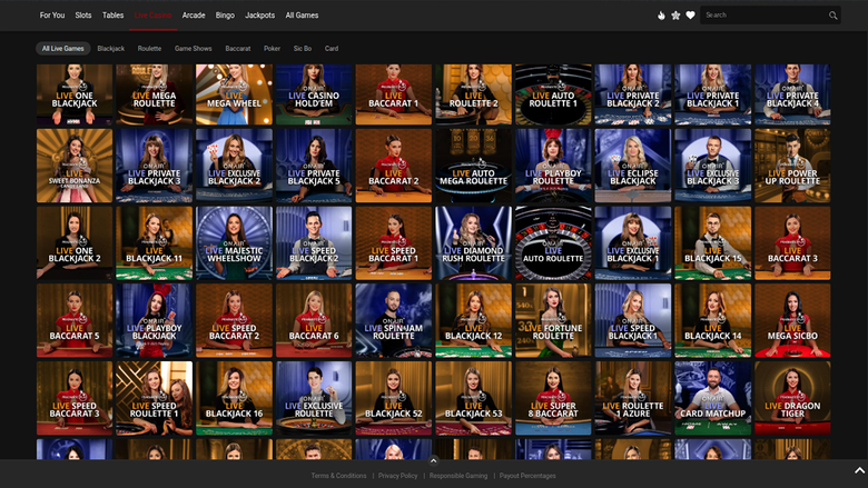 7 Sultans Casino — Live dealer lobby