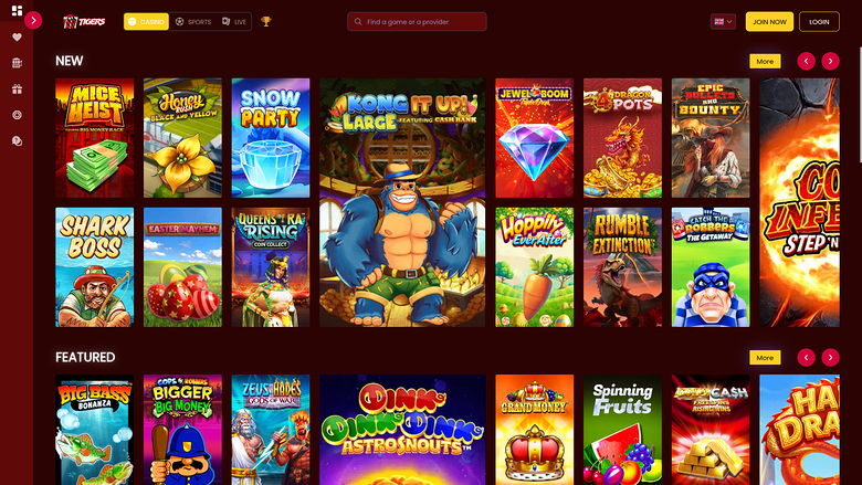 777Tigers — Games lobby