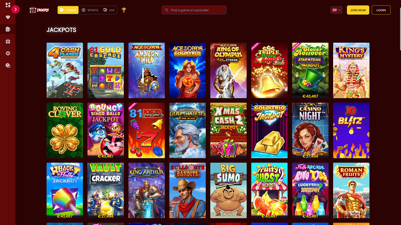 777Tigers — Jackpot games