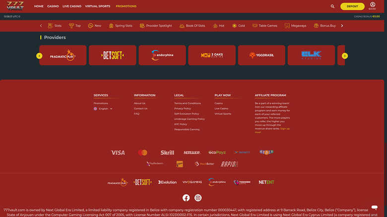 777Vault Casino — Games by studio
