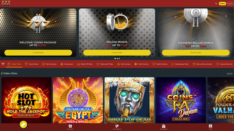 777Vault Casino — Games lobby