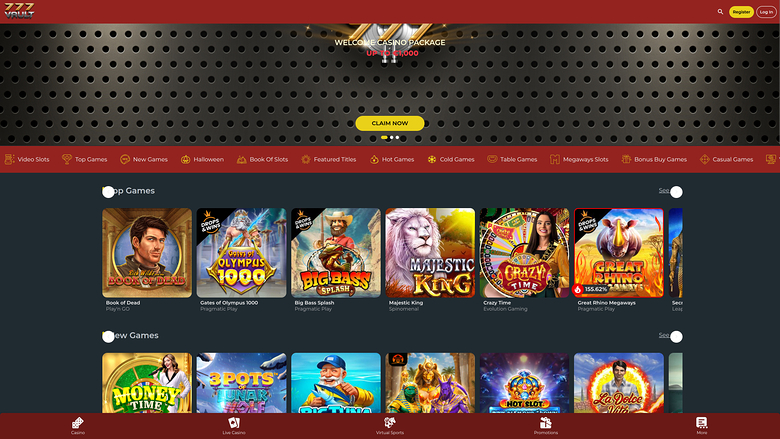 777Vault Casino — Homepage