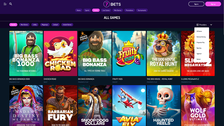 7Bets — Games by studio