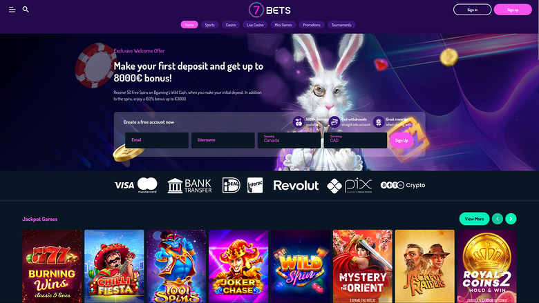 7Bets — Homepage