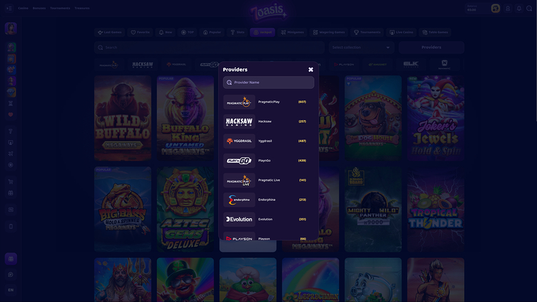 7Oasis Casino — Games by studio