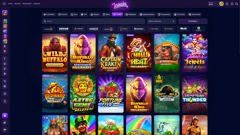 7Oasis Casino — Jackpot games