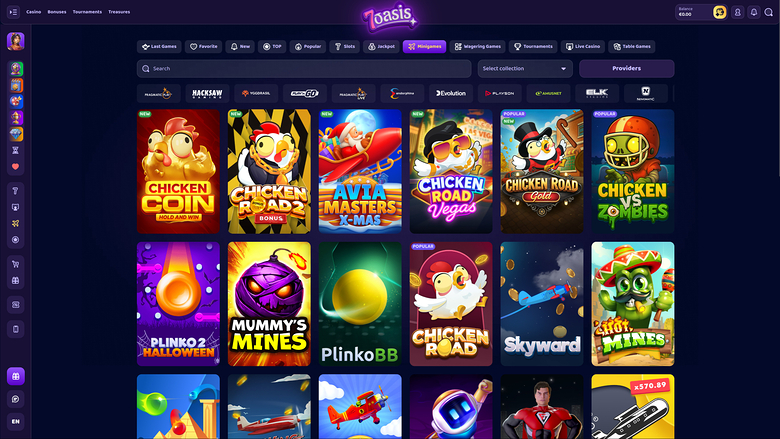 7Oasis Casino — Games lobby