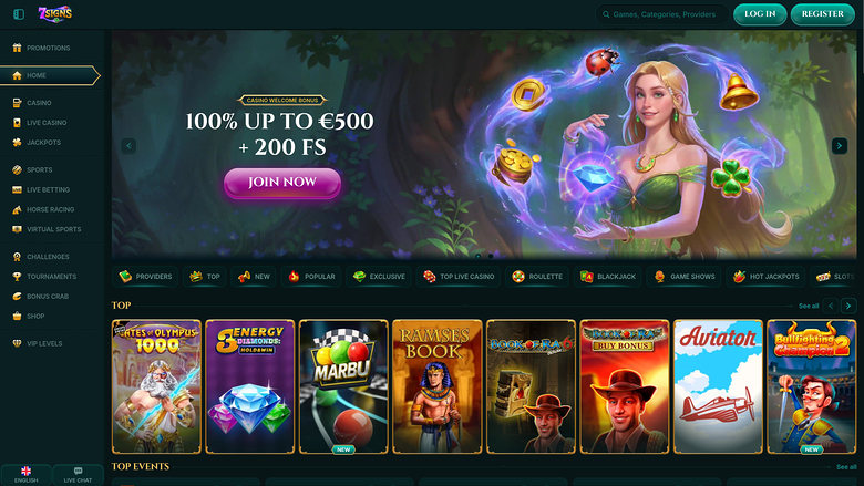 7Signs Casino — Homepage