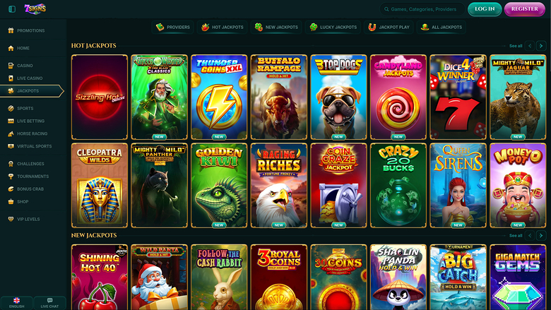 7Signs Casino — Jackpot games