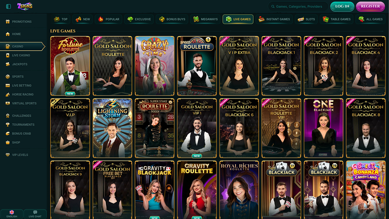 7Signs Casino — Live dealer lobby