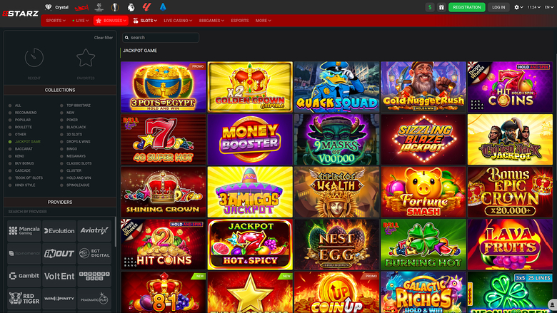 888STARZ Casino — Jackpot games