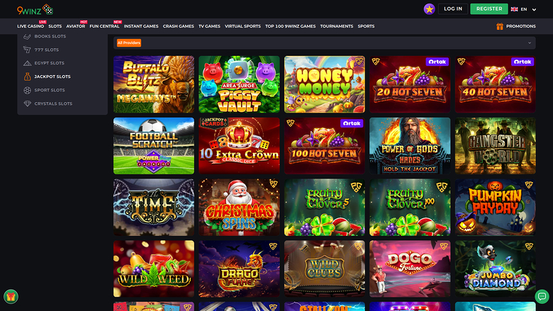 9winz Casino — Jackpot games