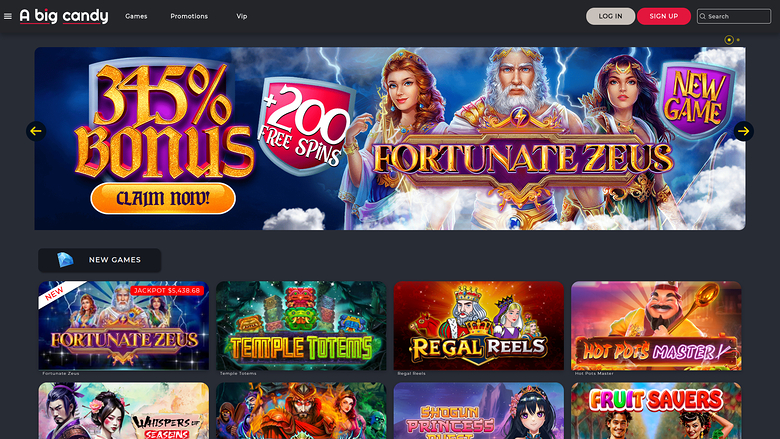 An online casino homepage shows a large promotional banner for a 315% bonus and 200 free spins above a grid of game tiles.