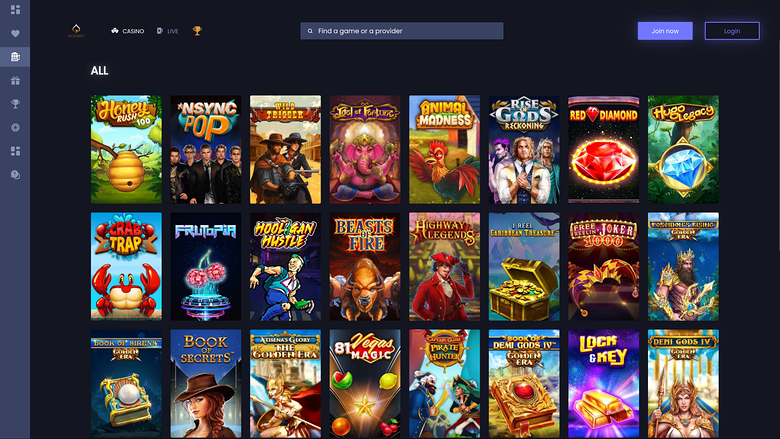 Aced Bet Casino — Games lobby