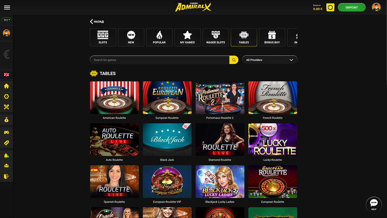 AdmiralX Casino — Admiral x live