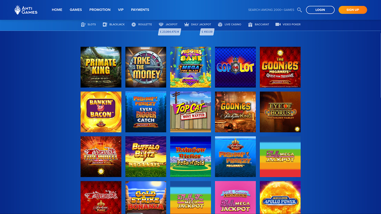 Ahti Games Casino — Jackpot games
