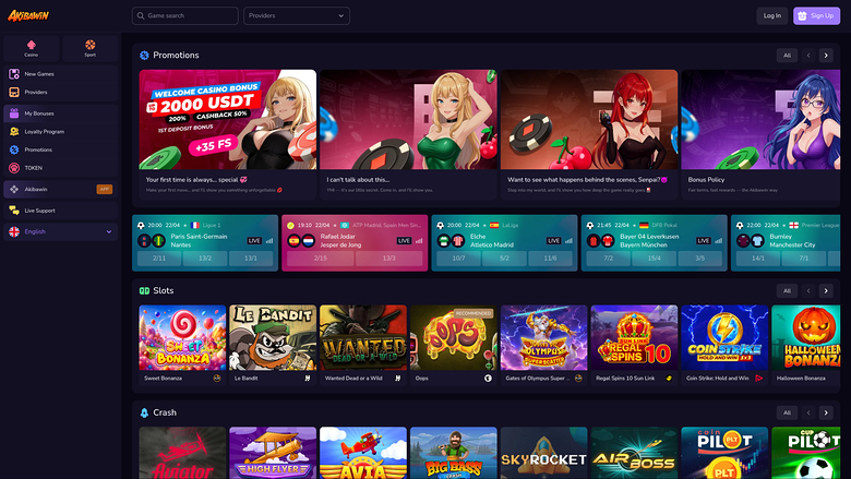 Akibawin Casino — Homepage