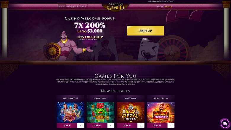 Aladdins Gold Casino — Homepage